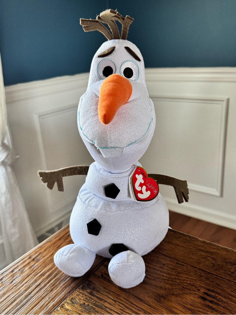 Ty Olaf Plush Snowman Toy - White & Orange